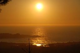 Solnedgång från Jacks Peak i Monterey.