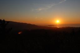 Solnedgång från Jacks Peak i Monterey.