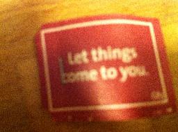Dagens Yogitepåse; "Let things come to you"