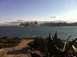 San Francisco sett från ön