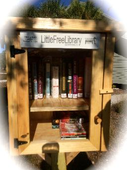 Smart grej tycker jag. ”Minibibliotek”. :-) De finns lite här och var.