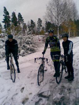 ...för ett par timmar långt cykelpass i snöOvädret